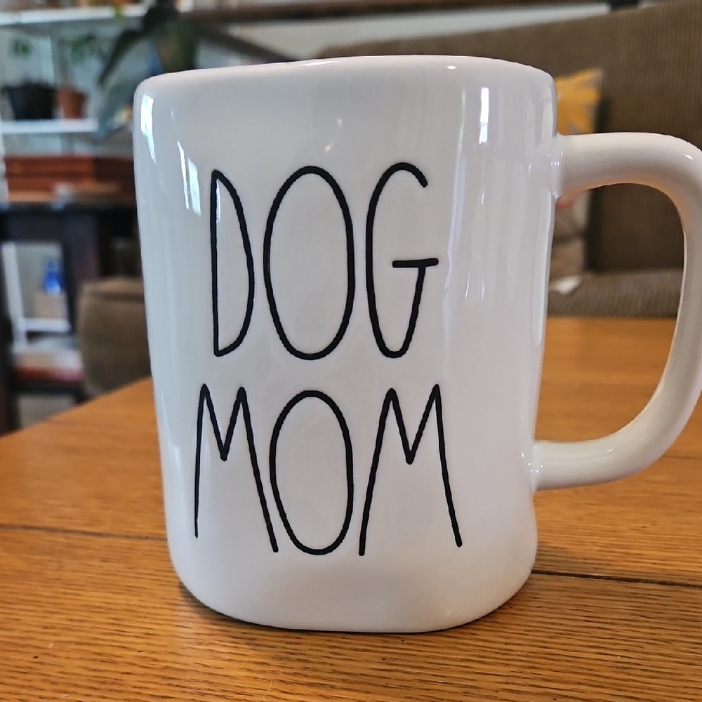 Rae Dunn White 'Dog Mom' Mug